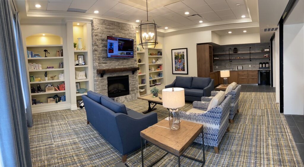 The Miller Manotick Modern lounge area