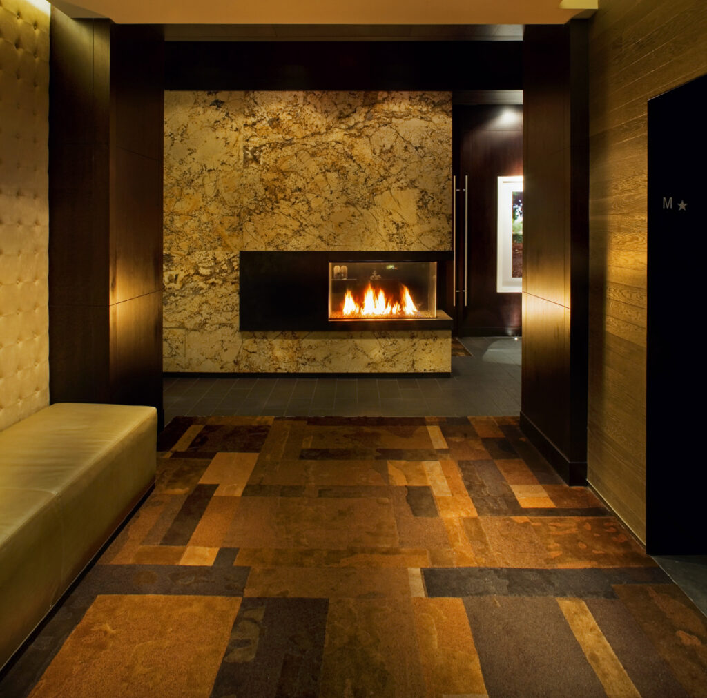 Keg Yaletown Vancouver Modern Interior Fireplace Design